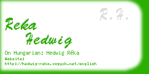 reka hedwig business card